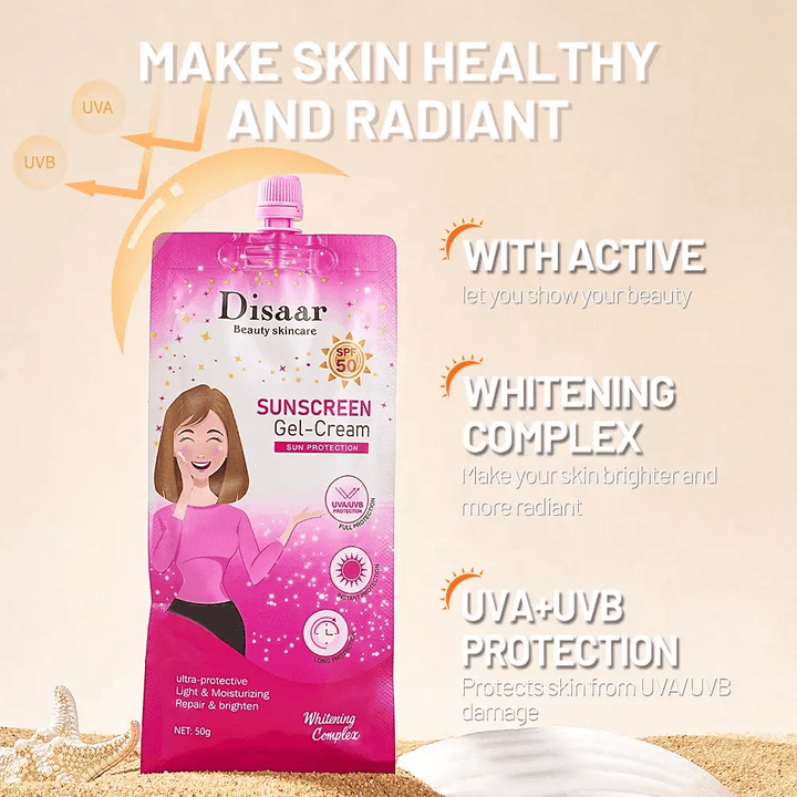 Disaar Beauty Skin Care Sunscreen Gel Cream SPF50 - 50g - Pinoyhyper