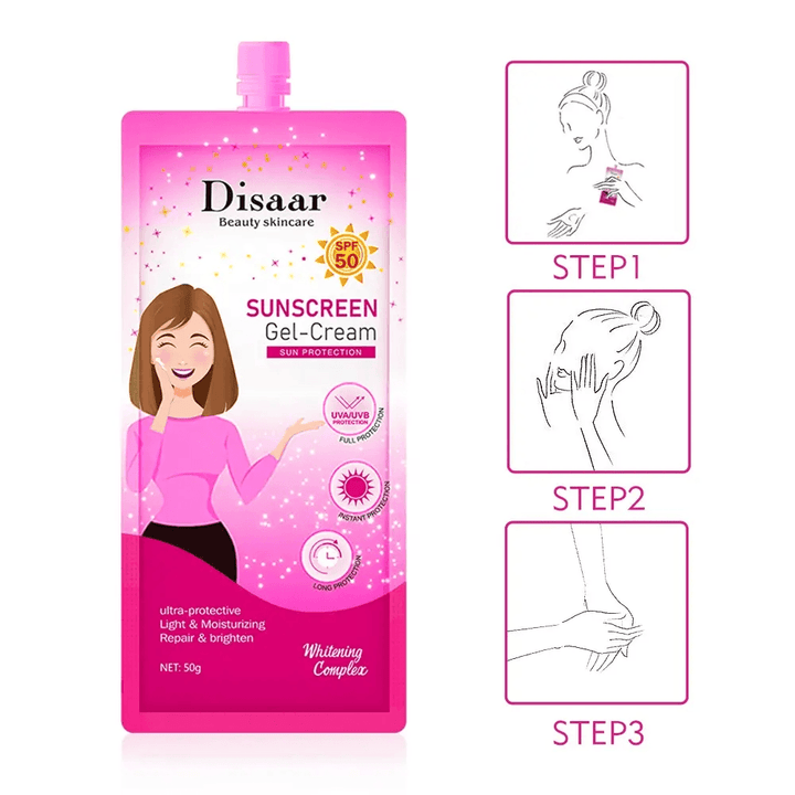 Disaar Beauty Skin Care Sunscreen Gel Cream SPF50 - 50g - Pinoyhyper