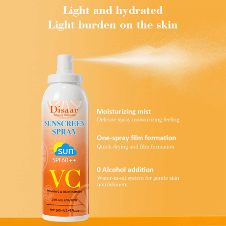 Disaar Beauty Vitamin C Nicotinamide SPF60++ Sunscreen Spray - 160ml - Pinoyhyper