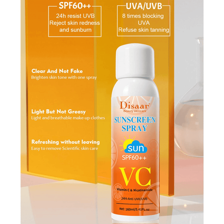 Disaar Beauty Vitamin C Nicotinamide SPF60++ Sunscreen Spray - 160ml - Pinoyhyper