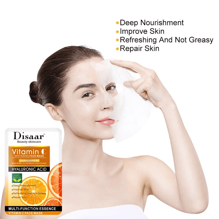 Disaar Multi Function Essence Vitamin C Whitening Face Mask - 3 Pcs - Pinoyhyper
