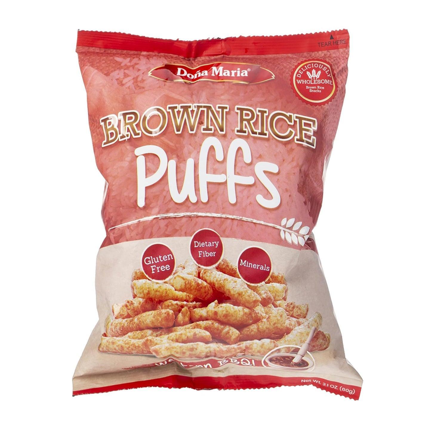 Donna Maria Brown Rice Puffs Western BBQ Flavor - 60g - Pinoyhyper