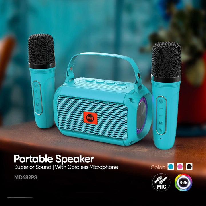 Karaoke Portable BT Speaker With Microphone - MD682PS - Pinoyhyper