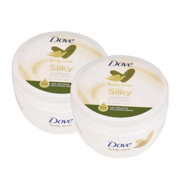 Dove Body Love Silky Pampering Body Cream - 2 × 300ml (Offer) - Pinoyhyper