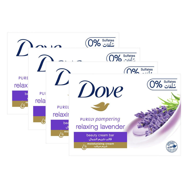 Dove Relaxing Lavender Beauty Cream Bar Soap - 4 × 135g (Offer) - Pinoyhyper