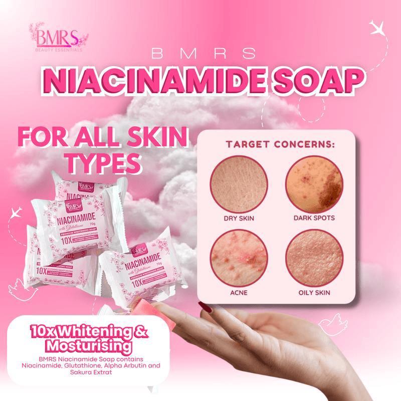 BMRS Niacinamide Soap 10x Brightening With Glutathione - 70g