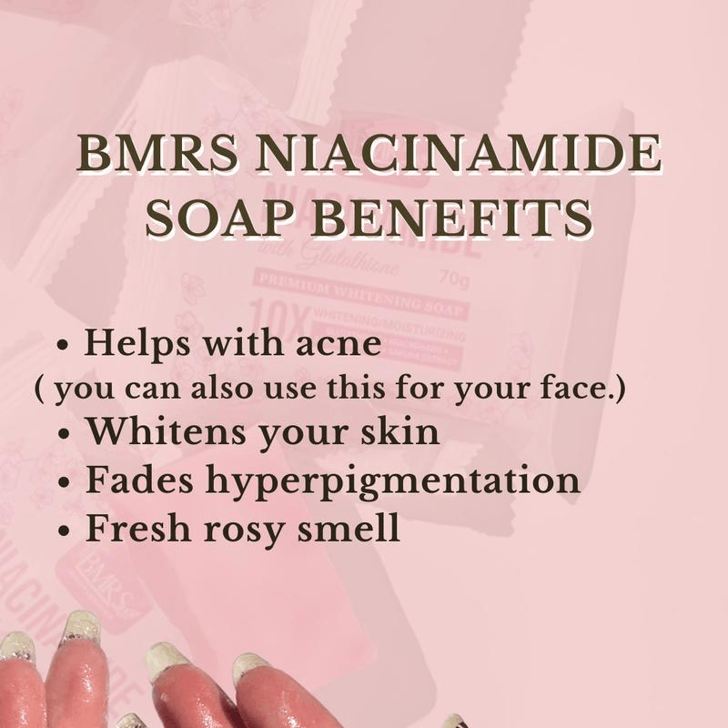 BMRS Niacinamide Soap 10x Brightening With Glutathione - 70g  Pinoy Hyper  Kuwait