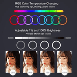 حلقة ضوء LED ناعمة MJ-36 RGB
