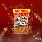 Alibaba Crunchy Corn Chips Barbecue Flavor - 120g