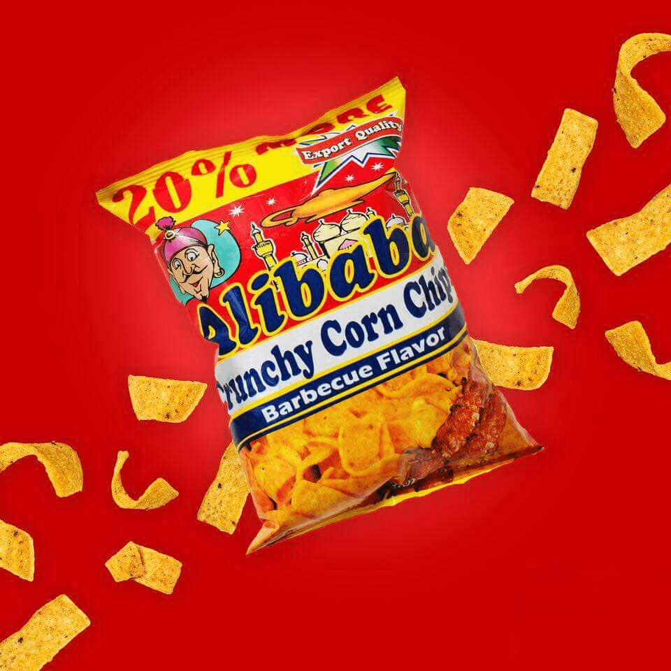 Alibaba Crunchy Corn Chips Barbecue Flavor - 120g