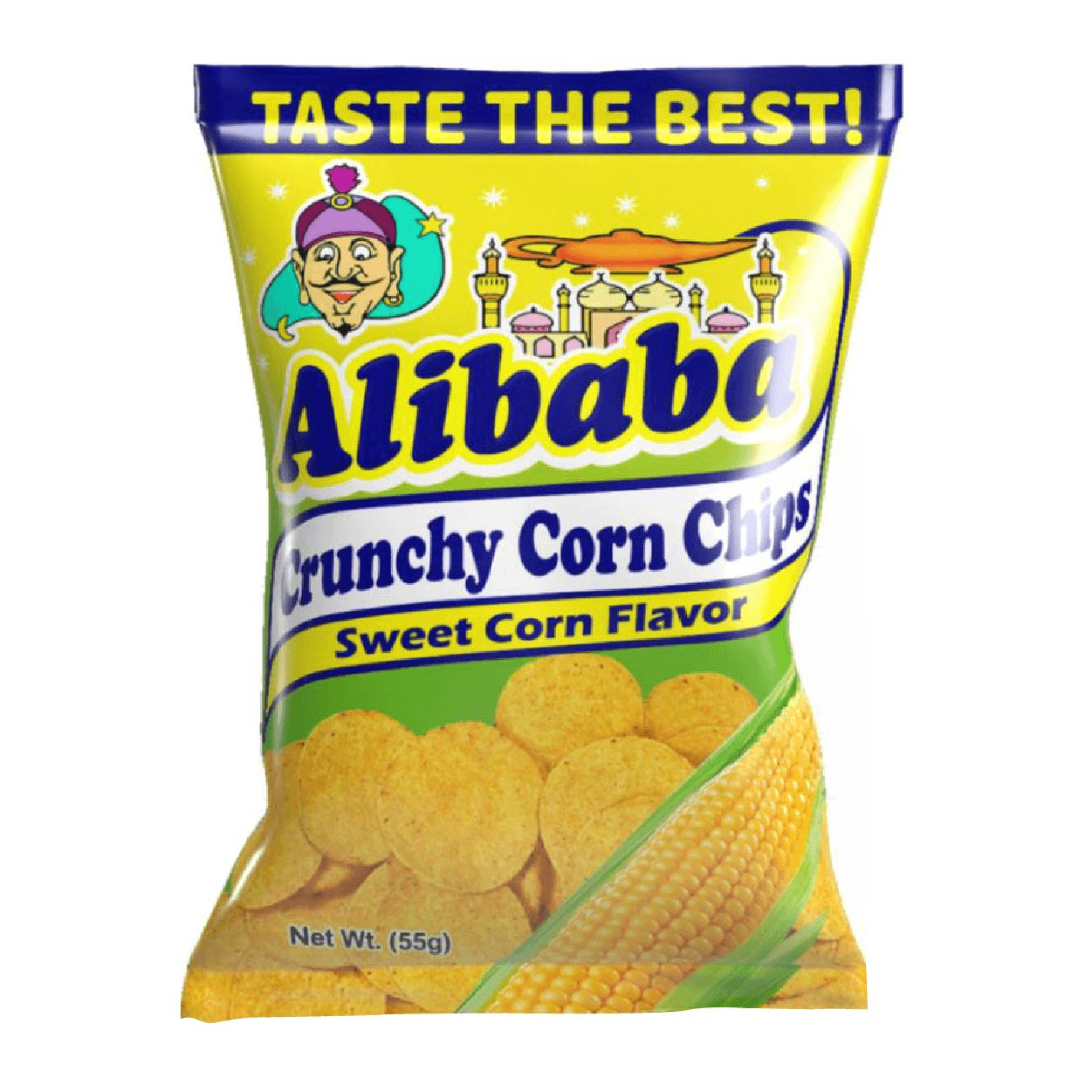 Alibaba Crunchy Corn Chips Sweet Corn Flavor - 55g