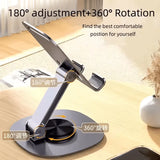 حامل سطح مكتب معدني دوار 360 للهاتف والكمبيوتر اللوحي من Soloffer HL-22