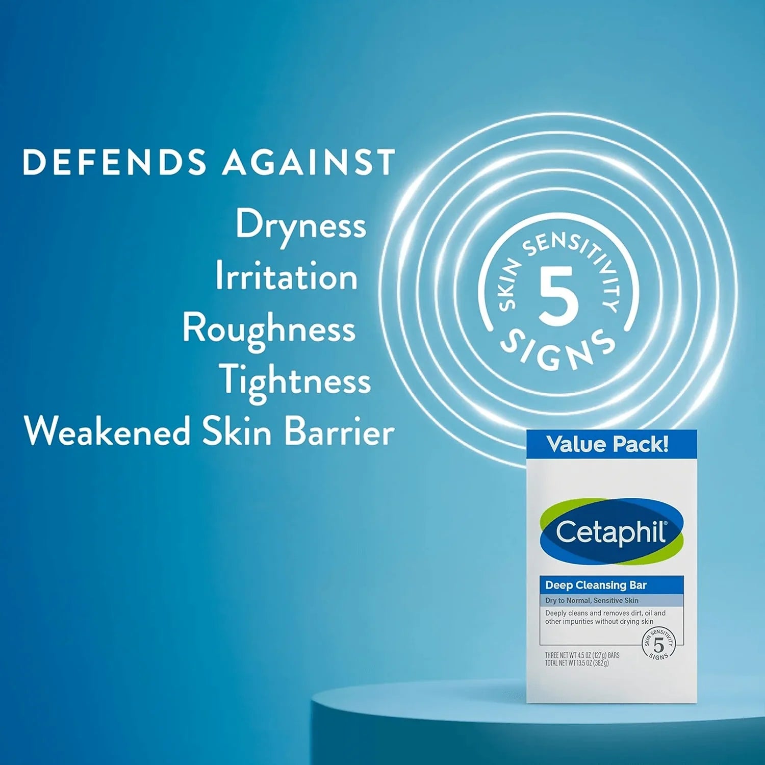 Cetaphil Deep Cleansing Bar Dry To Normal Sensitive Skin - 127g