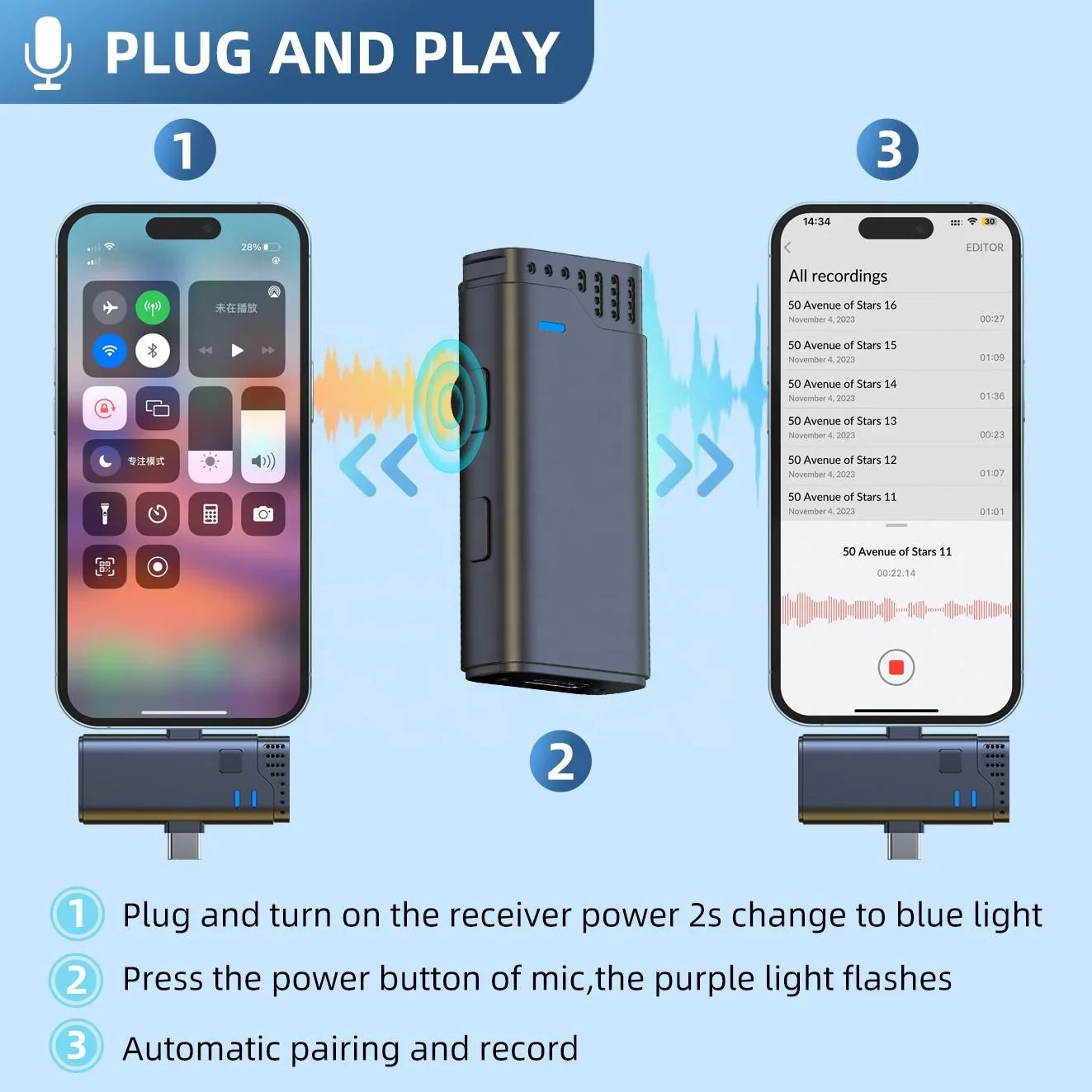 ميكروفون لاسلكي Jmary 2.4G للجوال والكاميرا MW-16