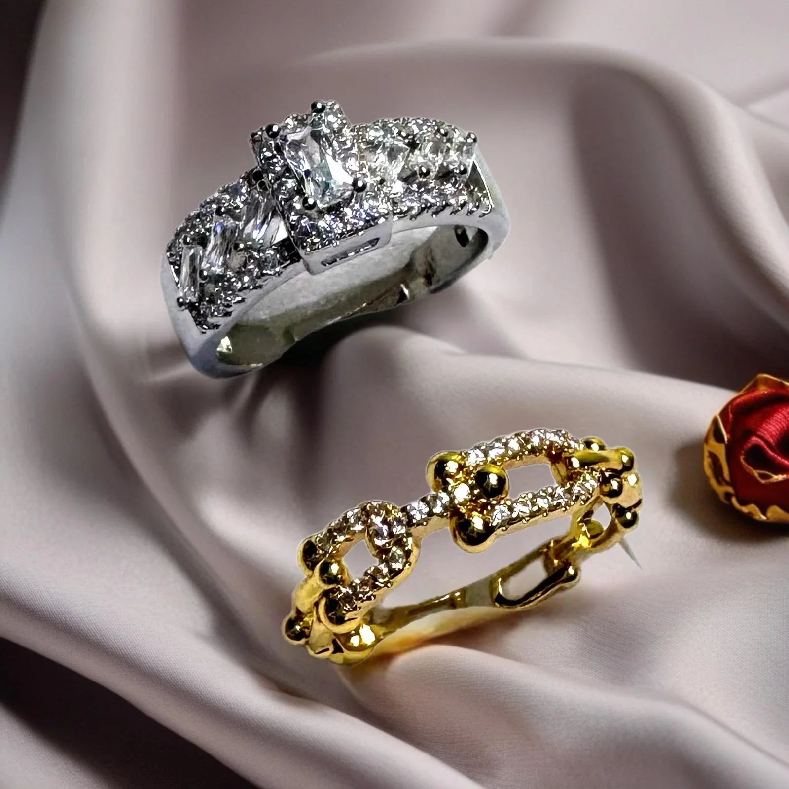 Women's Adjustable Ring 2 Pcs Set Combo - #9