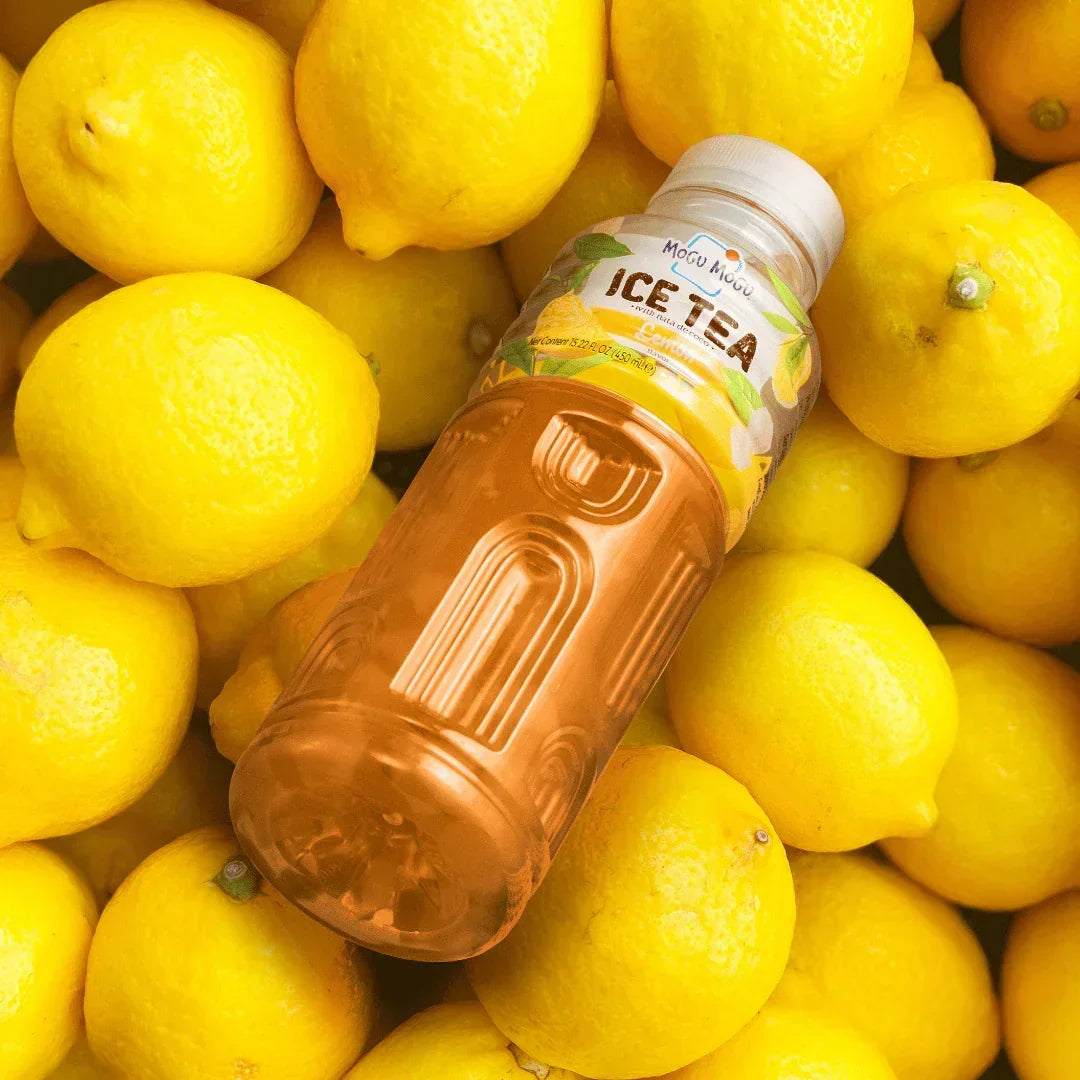 Mogu Mogu Ice Tea Lemon Flavor With Nata De Coco - 450ml