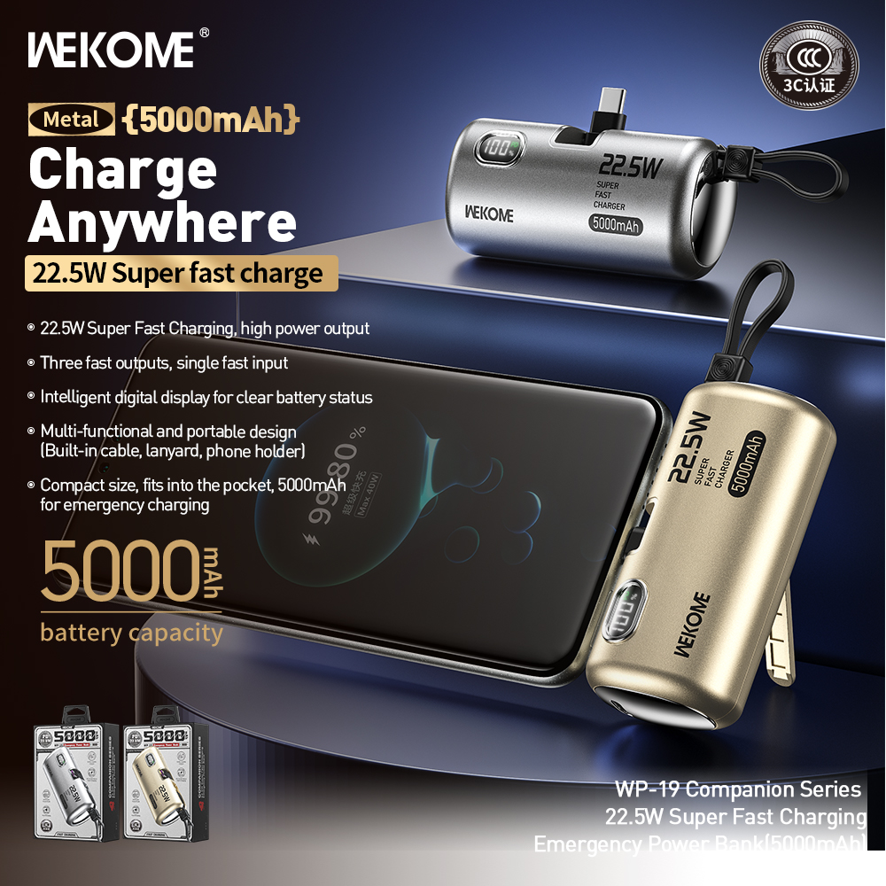 Wekome 22.5W Emergency Power Bank 5000mAh WP-19