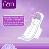 Fam Natural Cotton Feel Folded With Wings Maxi Thick Pads - 24s
