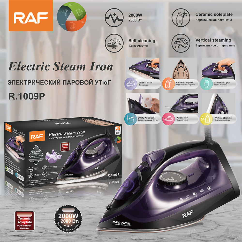 RAF 2000W Electric Steam Iron Box R.1009P