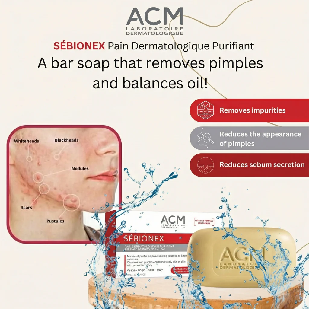 ACM Sebionex Purifying Dermatological Bar - 100g