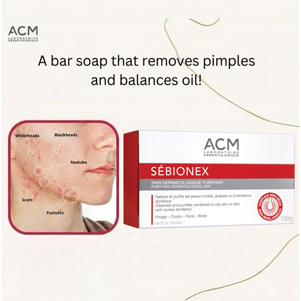 ACM Sebionex Purifying Dermatological Bar - 100g