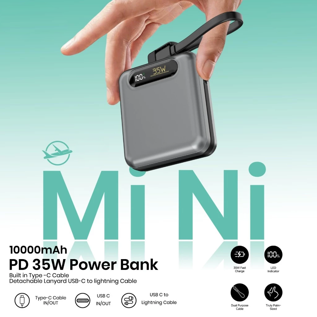 HMT 35W Mini Fast Charging Power Bank 10000mAh PB-1001