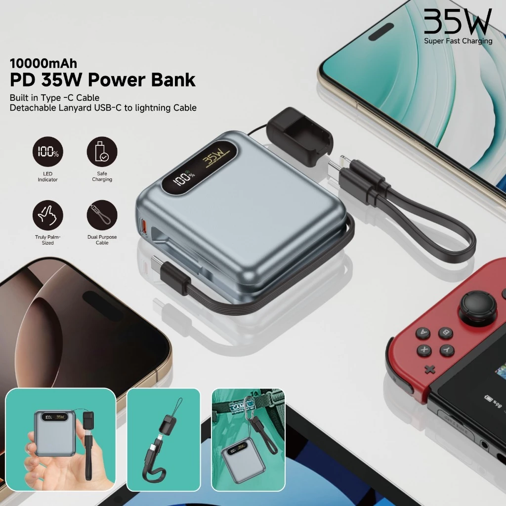 HMT 35W Mini Fast Charging Power Bank 10000mAh PB-1001