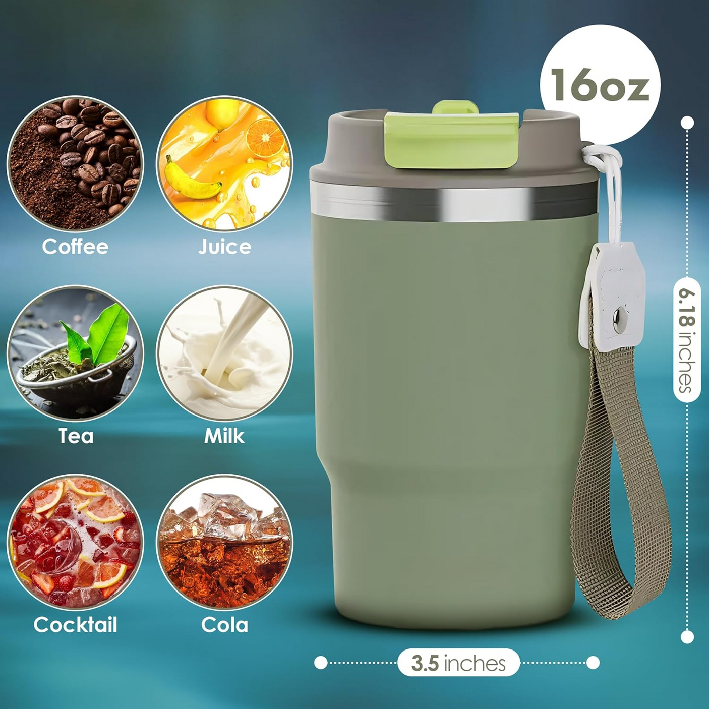 Double Wall Vacuum Insulated Tumbler Coffee Mug - KF480 (480ml)