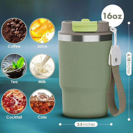 Double Wall Vacuum Insulated Tumbler Coffee Mug - KF480 (480ml)