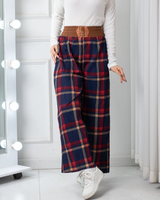 Women's GEPAIMEILIN Belt Wide-Leg Palazzo Pants K-BP-4