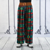 Women's GEPAIMEILIN Belt Wide-Leg Palazzo Pants K-BP-4
