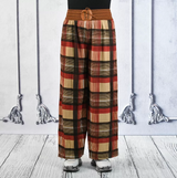 Women's GEPAIMEILIN Belt Wide-Leg Palazzo Pants K-BP-4