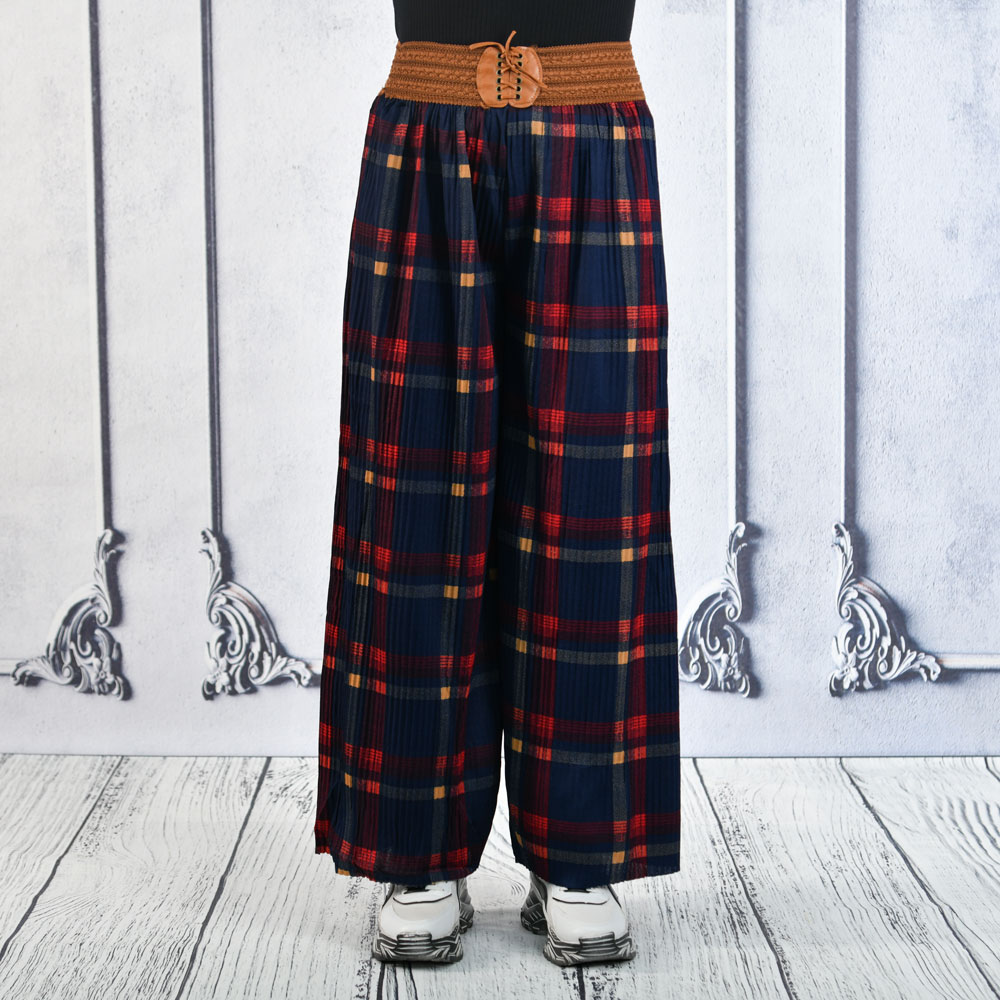 Women's GEPAIMEILIN Belt Wide-Leg Palazzo Pants K-BP-4