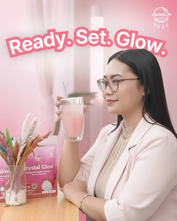 JRK Dream Crystal Glow Lychee Fruit Extract Drink - 10 Sachets x 20g