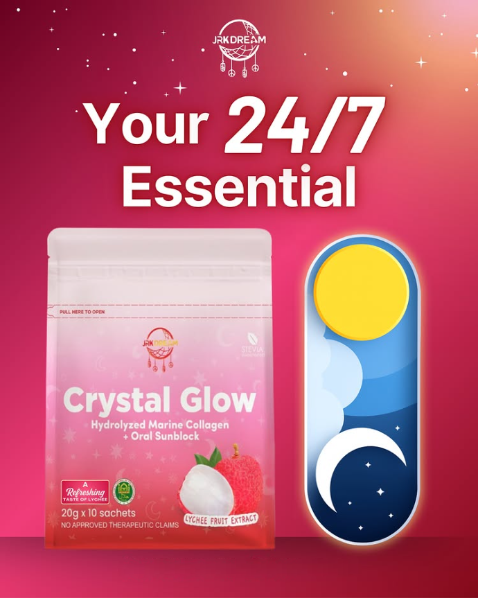 JRK Dream Crystal Glow Lychee Fruit Extract Drink - 10 Sachets x 20g