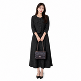 Korean-Style Tweed Two-Piece Skirt Set - HY001#