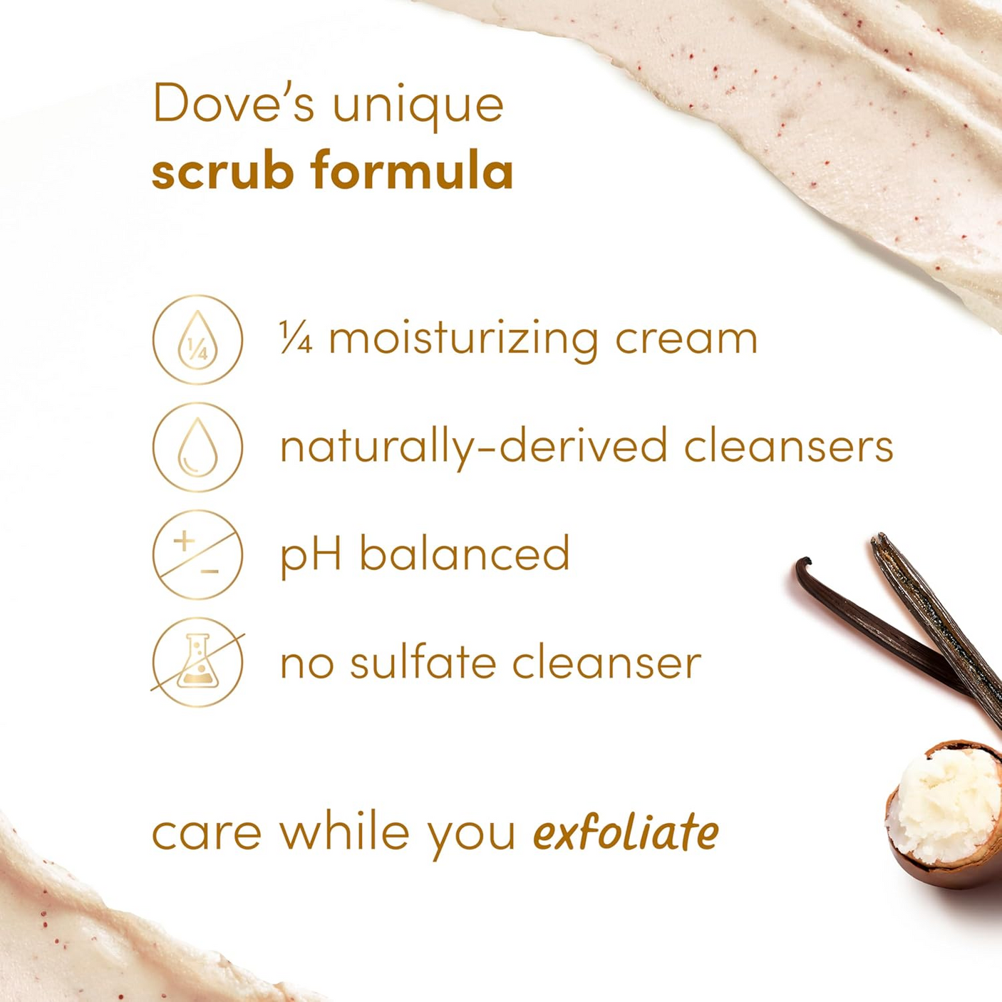 Dove Brown Vanilla Sugar & Shea Butter Body Scrub - 425g