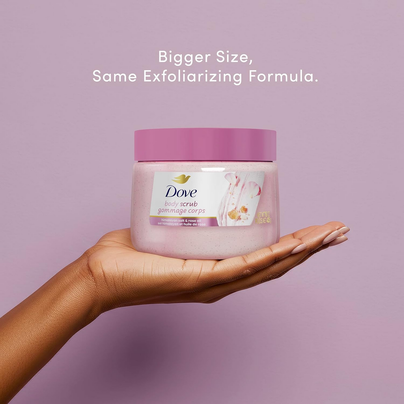 Dove Brown Himalayan Salt & Rose Oil Body Scrub - 425g