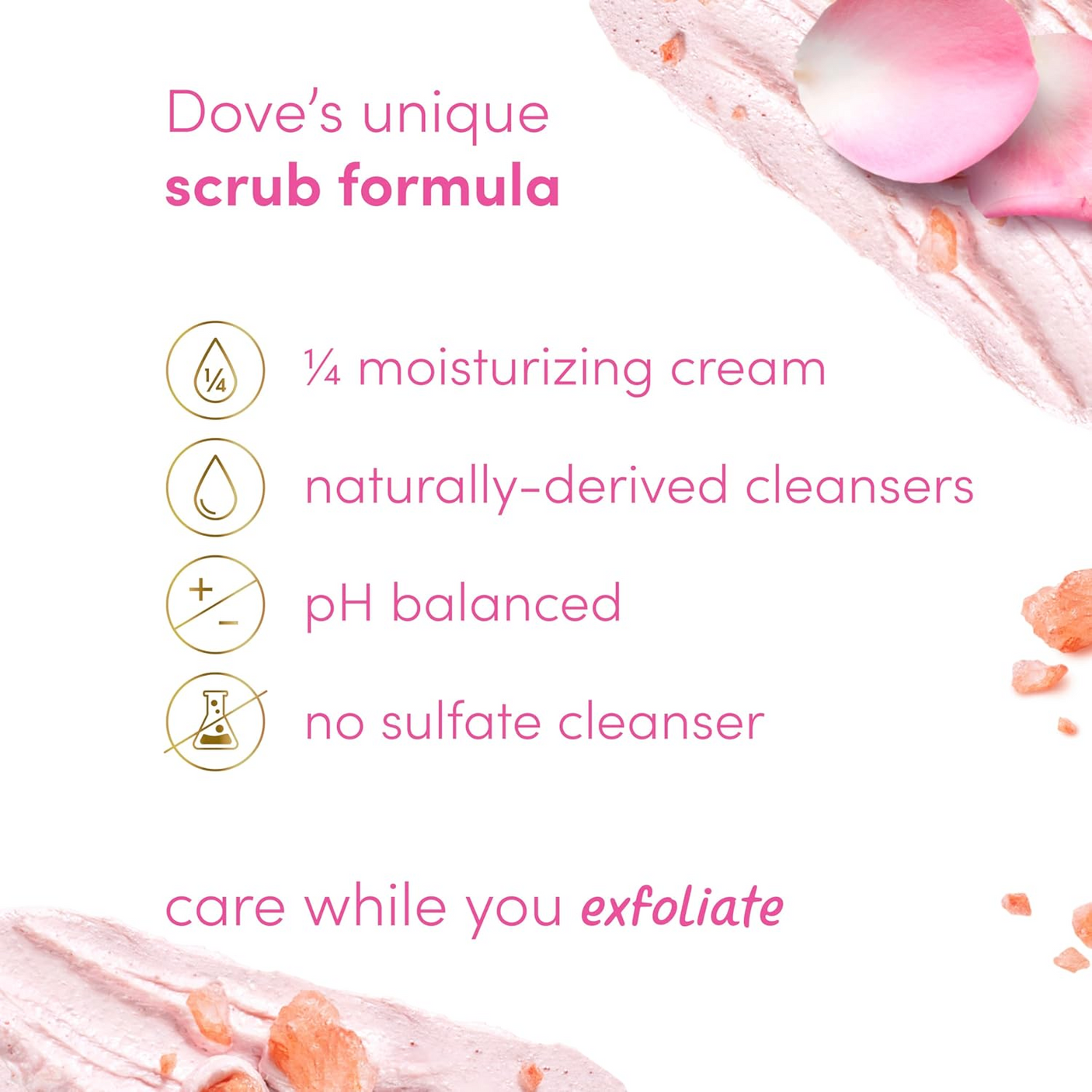 Dove Brown Himalayan Salt & Rose Oil Body Scrub - 425g