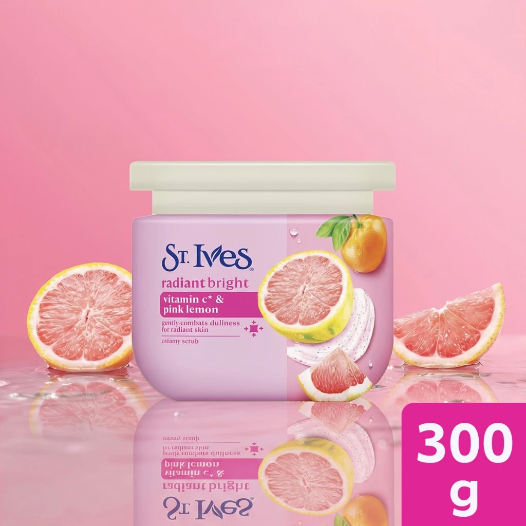 St. Ives Radiant Bright Vitamin C & Pink Lemon Creamy Scrub - 300g