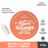 Luxe Organix Bye Bye Bum Bumps White & Clear Booty Scrub - 230g