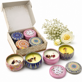 Scented Soy Wax Candle Gift Set - 4 Pcs Set