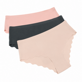 Women's Seamless Scalloped Edge No-Show Hipster Pantie - P-9020