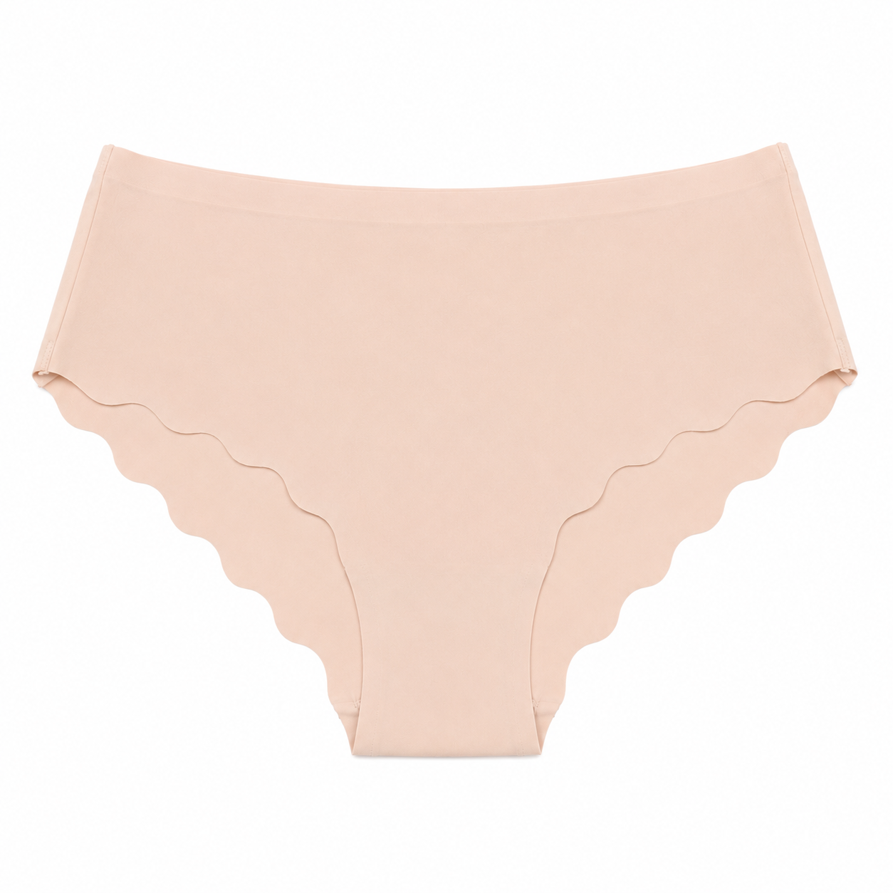 Women's Seamless Scalloped Edge No-Show Hipster Pantie - P-9020