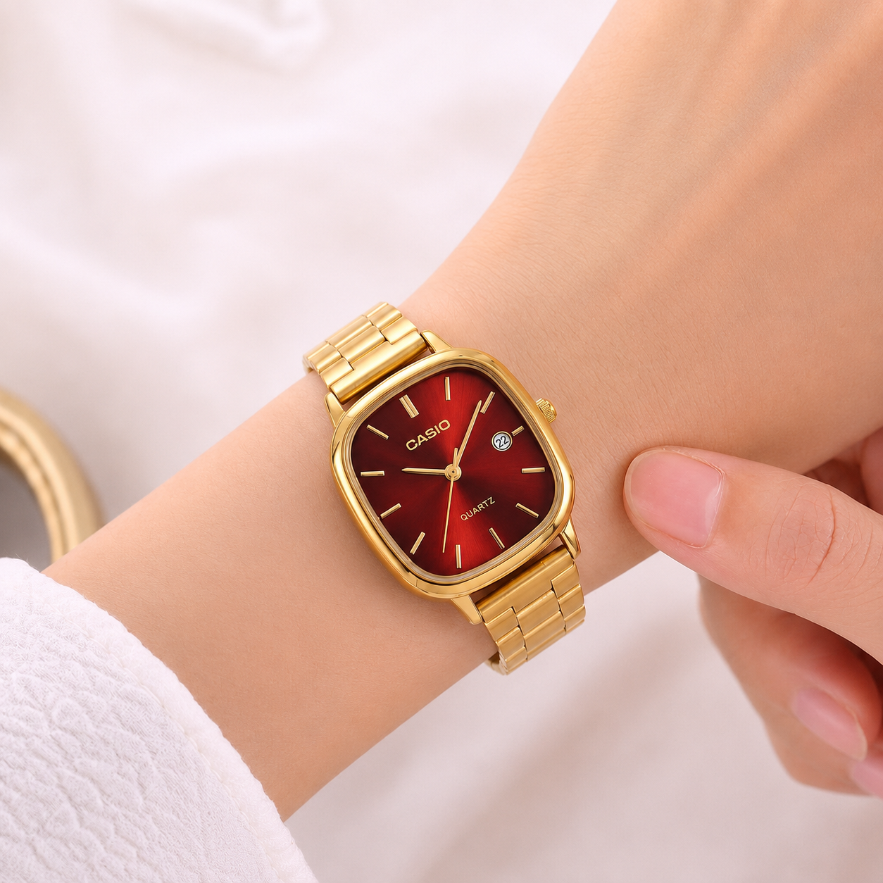 Casio Vintage Gold Steel Bracelet Watch - A9631 Gold
