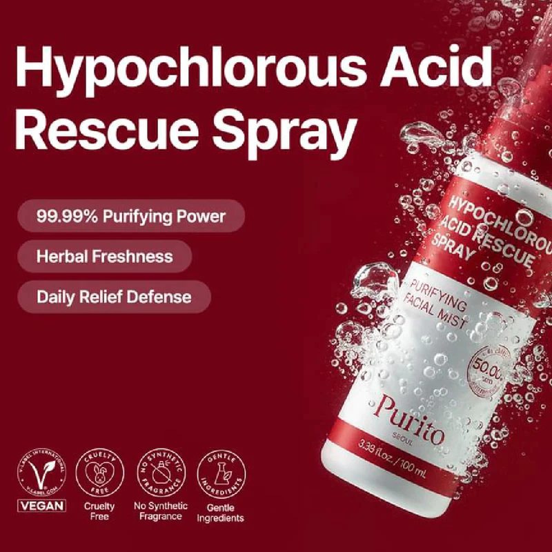 Purito Hypochlorous Acid Rescue Spray Facial Mist - 100ml