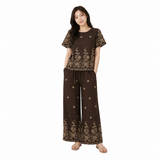 Floral Embroidered Co-ord Set - T-0679