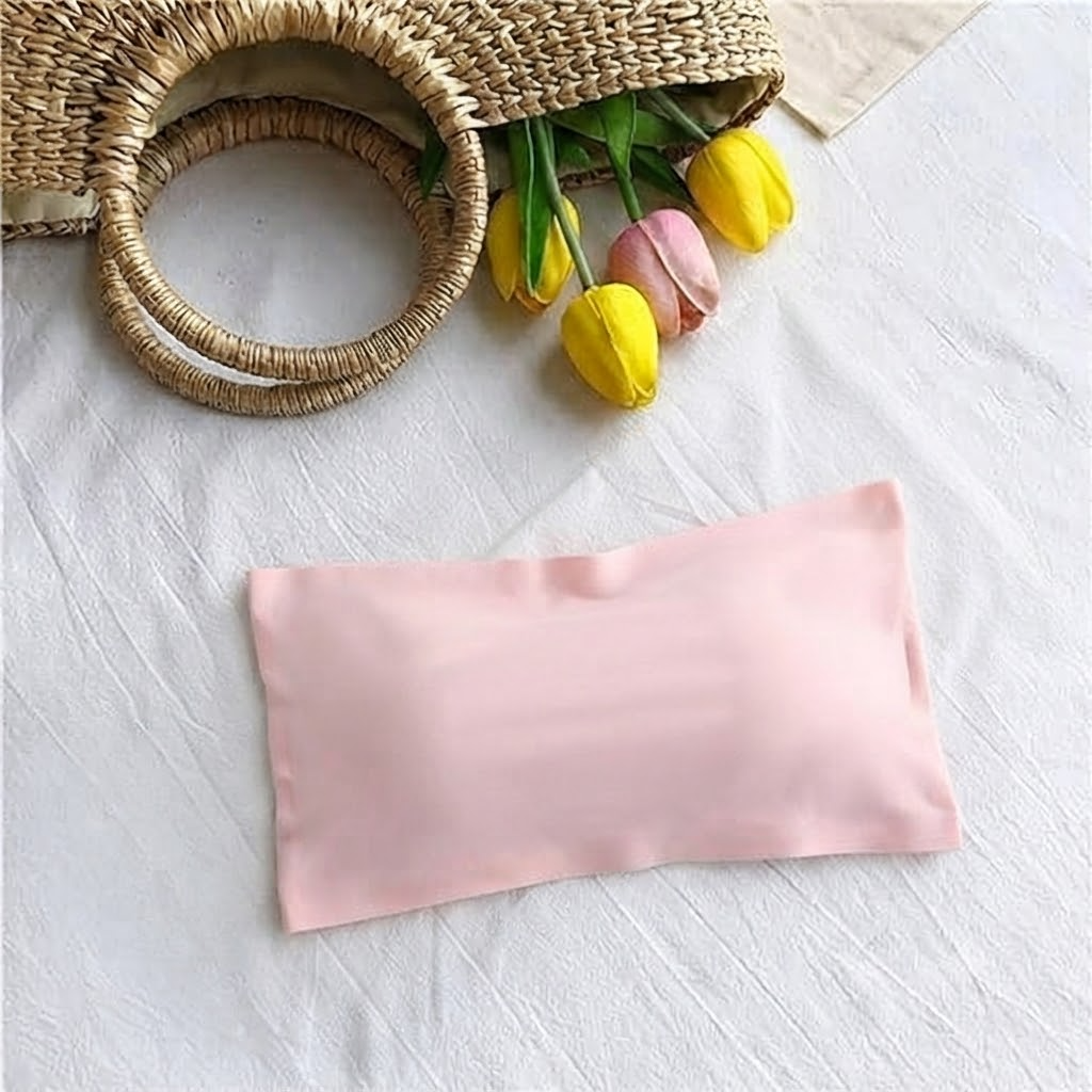 Ice Silk Seamless Strapless Tube Bra - #3382