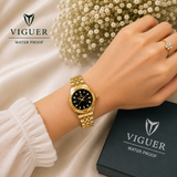 VIGUER Luxury Metallic Analog Watch for Women - 1881