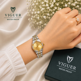 VIGUER Luxury Metallic Analog Watch for Women - 1881